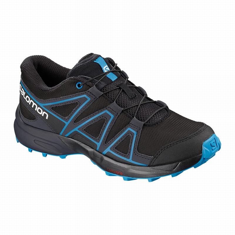 Salomon SPEEDCROSS Zapatillas Trail Running Niños - Negras / Gris Oscuro - Colombia (46138-LWYZ)